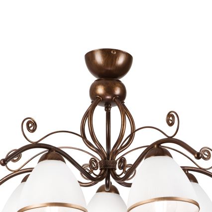 Brilagi - Kiinteä LED-kattokruunu ANTICO 5xE27/60W/230V pronssi patina