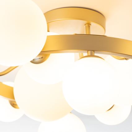 Brilagi - Kiinteä LED-kattokruunu MILLA 10xG9/3W/230V kulta/valkoinen