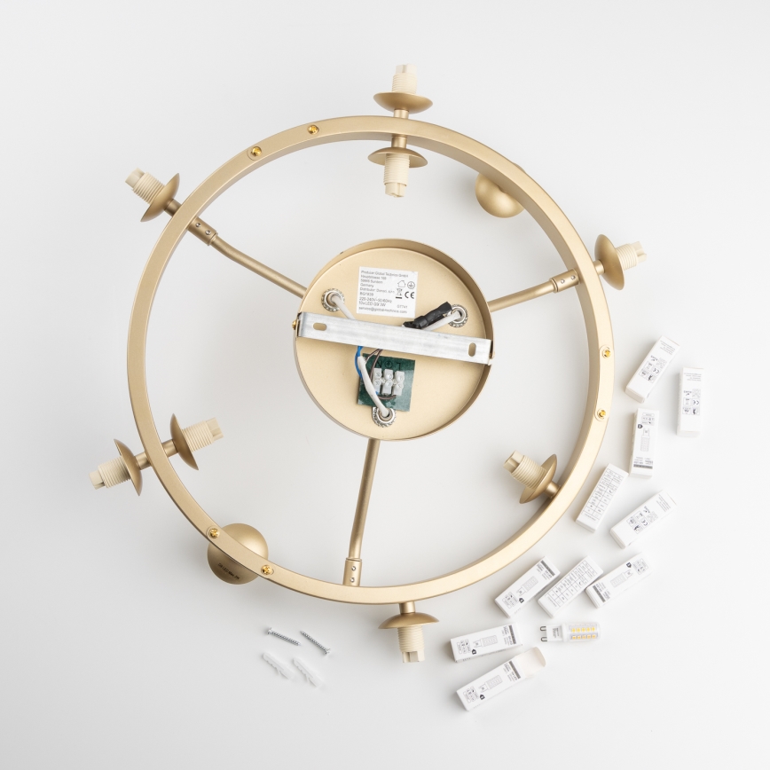 Brilagi - Kiinteä LED-kattokruunu MILLA 10xG9/3W/230V kulta/valkoinen