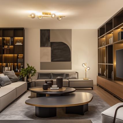 Brilagi - Kiinteä LED-kattokruunu MILLA 4xG9/3W/230V kulta/savuinen