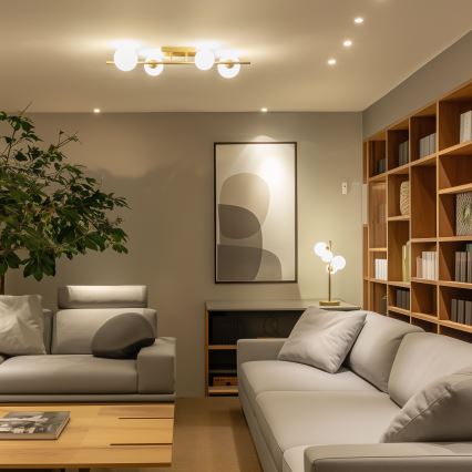 Brilagi - Kiinteä LED-kattokruunu MILLA 4xG9/3W/230V kulta/valkoinen