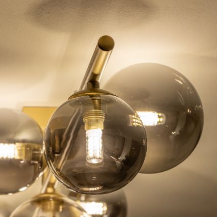 Brilagi - Kiinteä LED-kattokruunu MILLA 7xG9/3W/230V kulta/savuinen