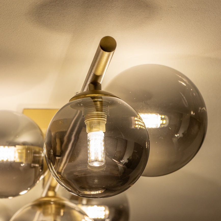 Brilagi - Kiinteä LED-kattokruunu MILLA 7xG9/3W/230V kulta/savuinen