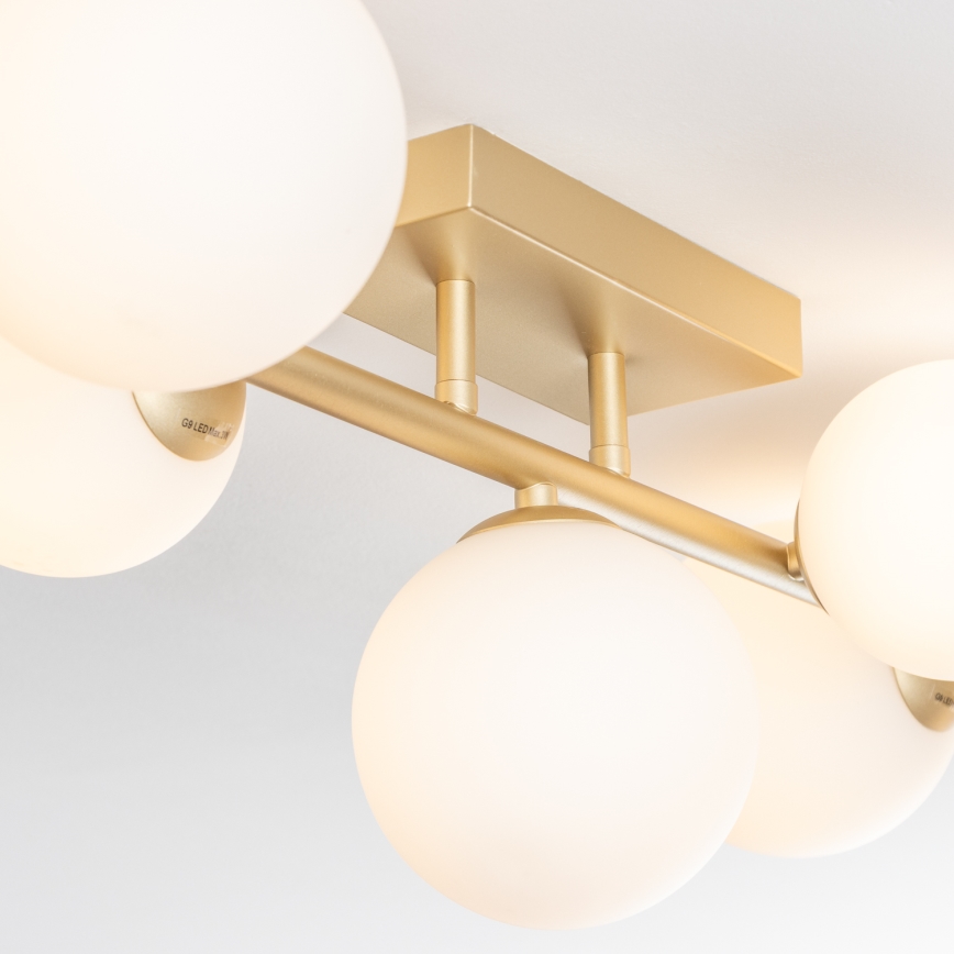 Brilagi - Kiinteä LED-kattokruunu MILLA 7xG9/3W/230V kulta/valkoinen
