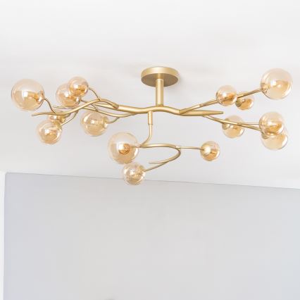 Brilagi - Kiinteä LED-kattokruunu MISTEL 15xG9/3W/230V kulta