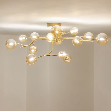 Brilagi - Kiinteä LED-kattokruunu MISTEL 15xG9/3W/230V kulta