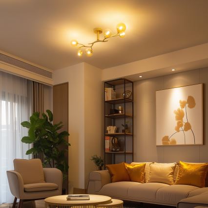 Brilagi - Kiinteä LED-kattokruunu MISTEL 6xG9/3W/230V kulta