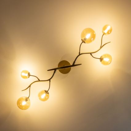 Brilagi - Kiinteä LED-kattokruunu MISTEL 6xG9/3W/230V kulta