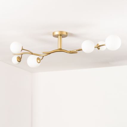 Brilagi - Kiinteä LED-kattokruunu MISTEL 6xG9/3W/230V kulta/valkoinen