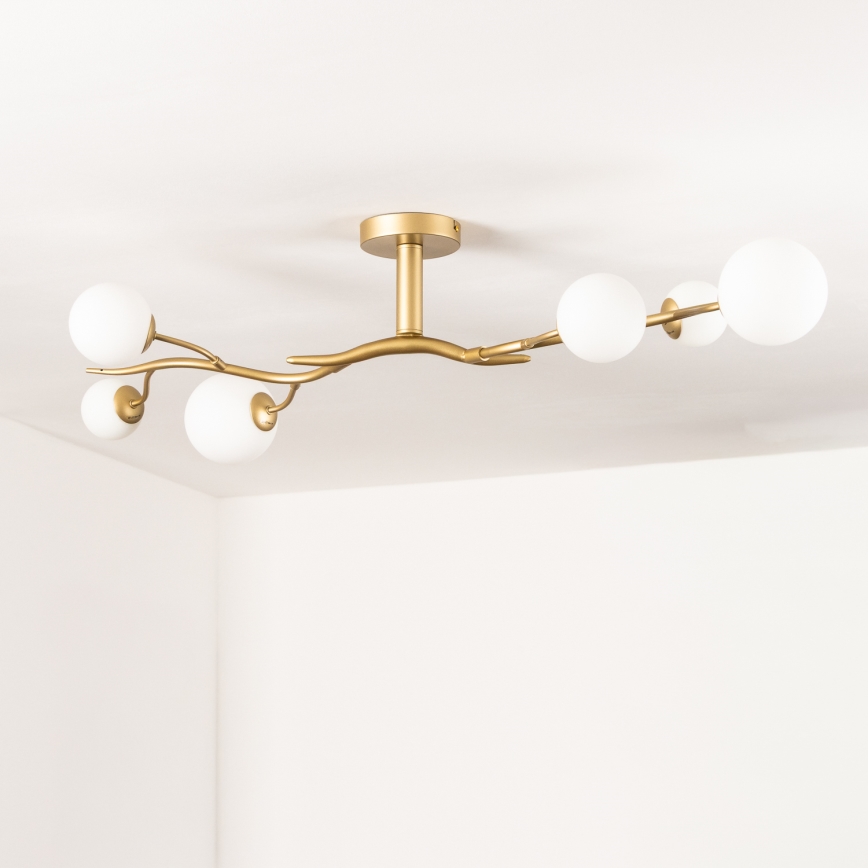 Brilagi - Kiinteä LED-kattokruunu MISTEL 6xG9/3W/230V kulta/valkoinen