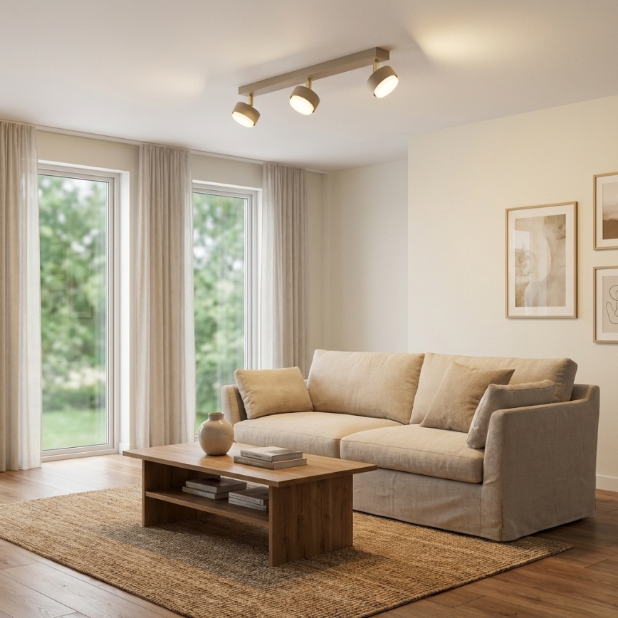 Brilagi - Kohdevalaisin 3xGX53/12W/230V beige