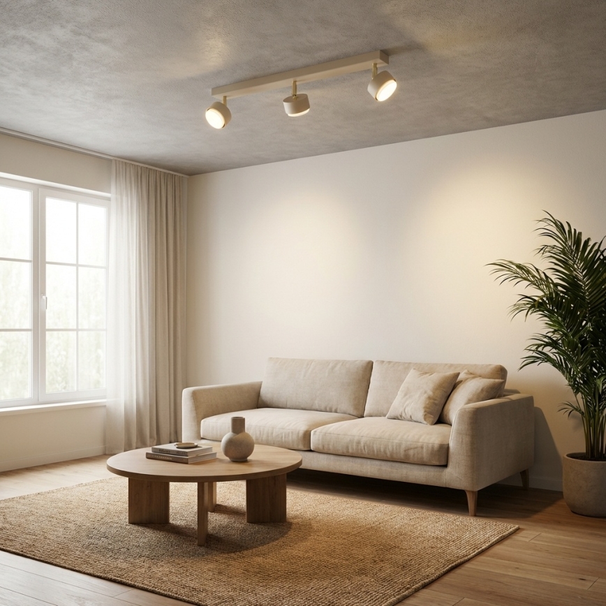 Brilagi - Kohdevalaisin 3xGX53/12W/230V beige