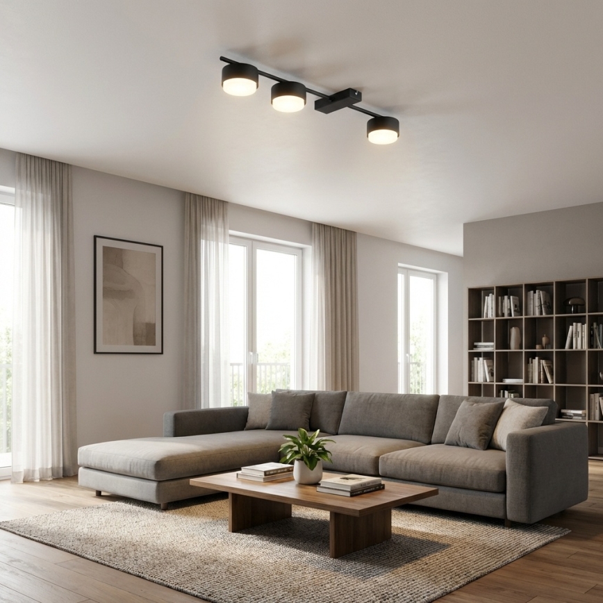 Brilagi - Kohdevalaisin 3xGX53/12W/230V musta