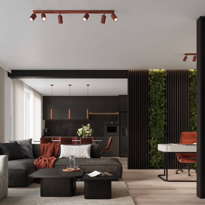 Brilagi - Kohdevalaisin CRESTO 6xGU10/10W/230V punainen