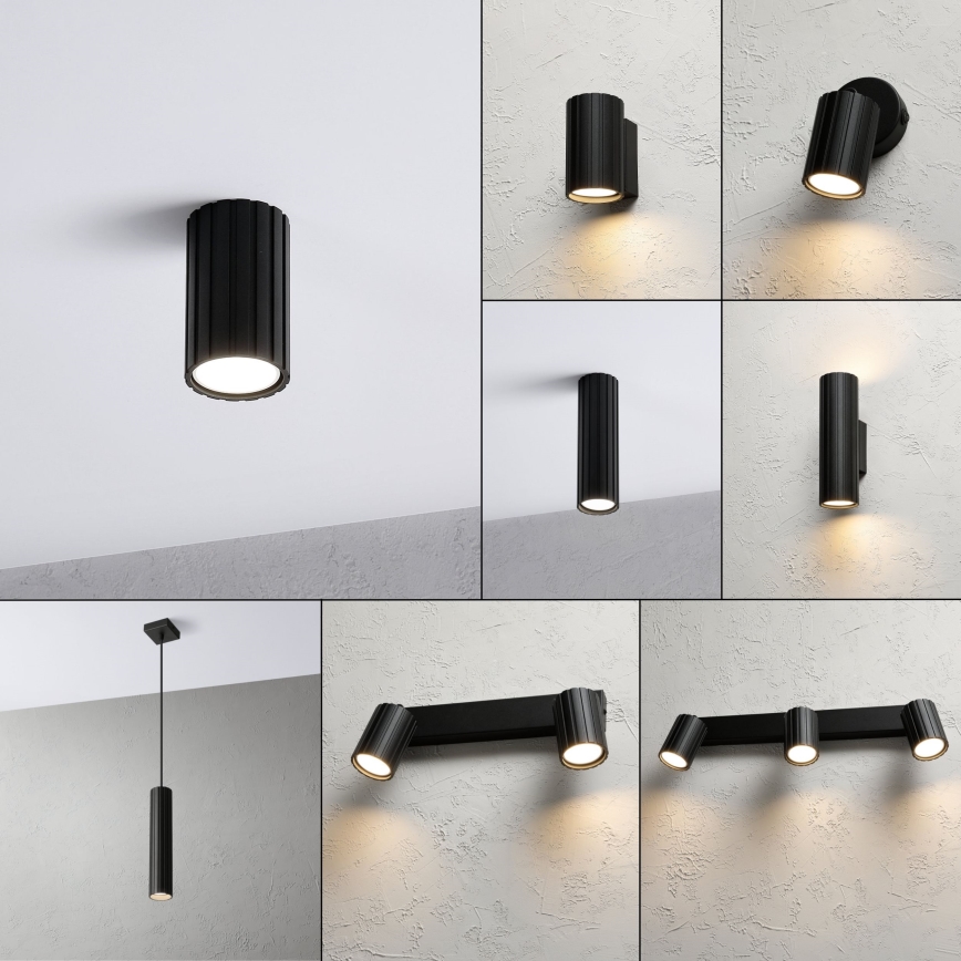 Brilagi - Kohdevalaisin CRISPINA 1xGU10/10W/230V 10 cm musta