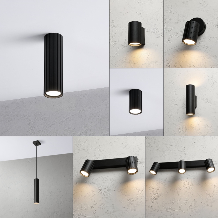 Brilagi - Kohdevalaisin CRISPINA 1xGU10/10W/230V 20 cm musta