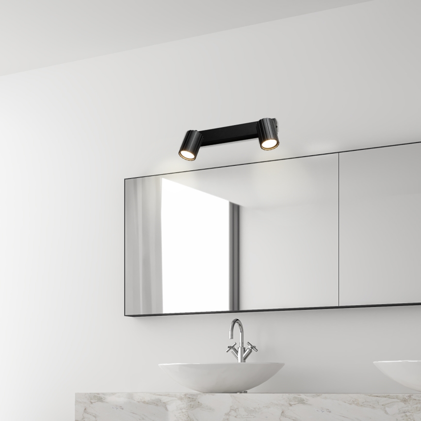 Brilagi - Kohdevalaisin CRISPINA 2xGU10/10W/230V musta