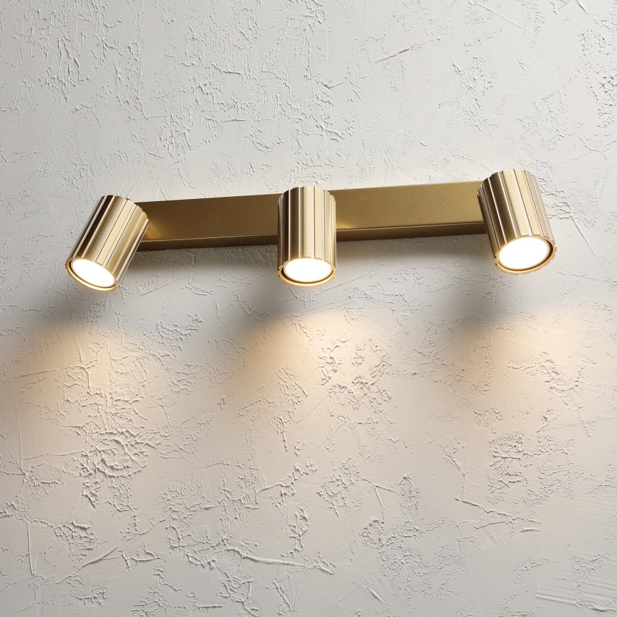 Brilagi - Kohdevalaisin CRISPINA 3xGU10/10W/230V kultainen