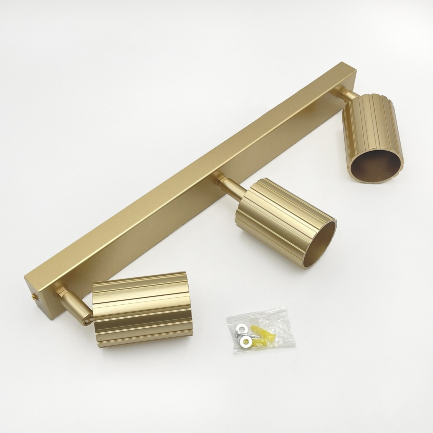 Brilagi - Kohdevalaisin CRISPINA 3xGU10/10W/230V kultainen