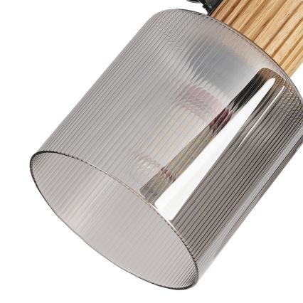 Brilagi - Kohdevalaisin HYGGE 2xE14/15W/230V puu/savunharmaa