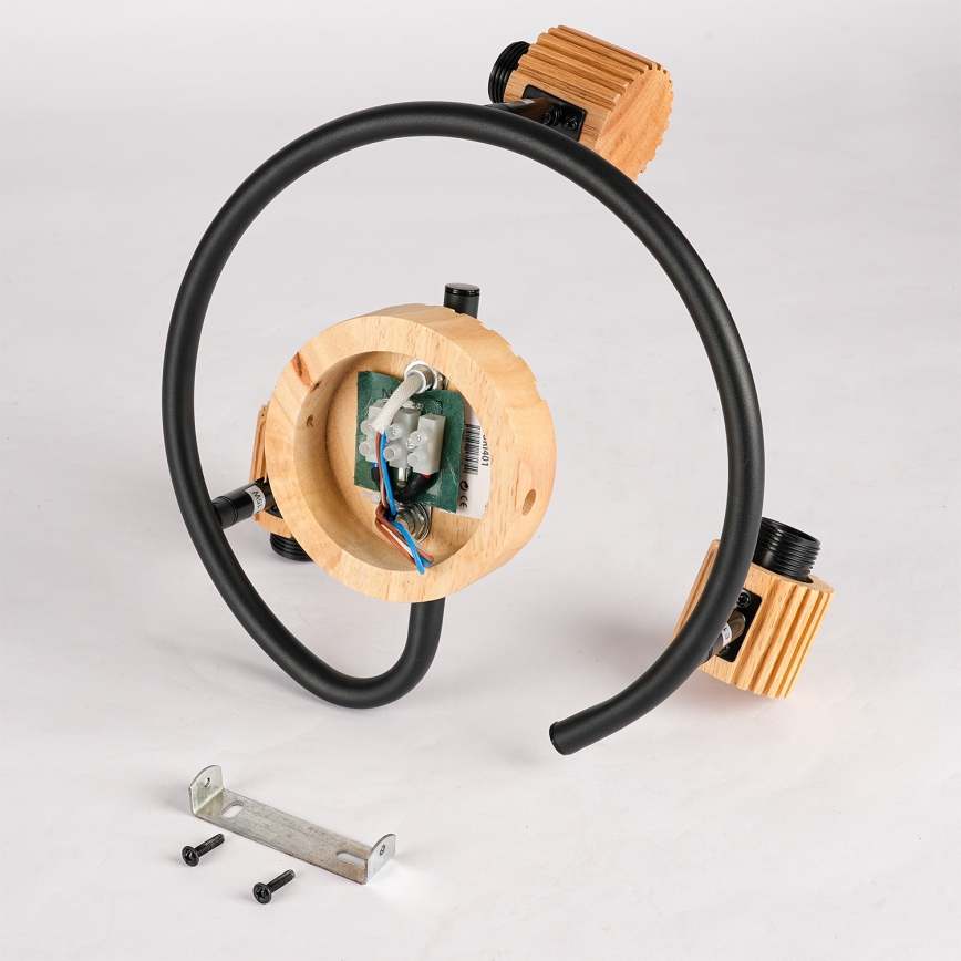 Brilagi - Kohdevalaisin HYGGE 3xE14/15W/230V kumipuu/savunvärinen