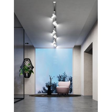 Brilagi - Kohdevalaisin kiskojärjestelmään HUSKY 6xGU10/10W/230V valkoinen