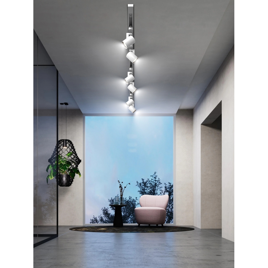 Brilagi - Kohdevalaisin kiskojärjestelmään HUSKY 6xGU10/10W/230V valkoinen