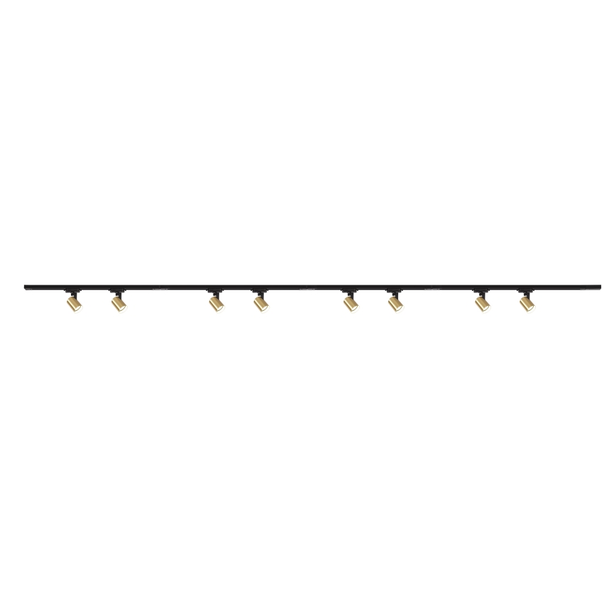 Brilagi - Kohdevalaisin kiskojärjestelmään HUSKY 8xGU10/10W/230V musta/kulta