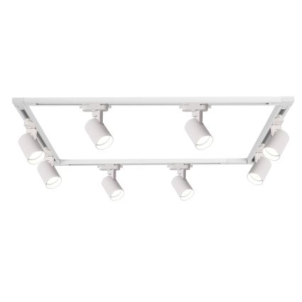 Brilagi - Kohdevalaisin kiskojärjestelmään HUSKY 8xGU10/10W/230V valkoinen