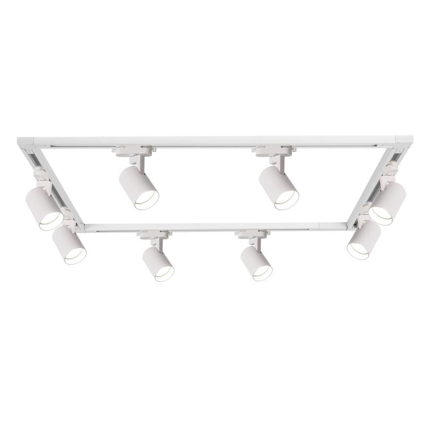 Brilagi - Kohdevalaisin kiskojärjestelmään HUSKY 8xGU10/10W/230V valkoinen