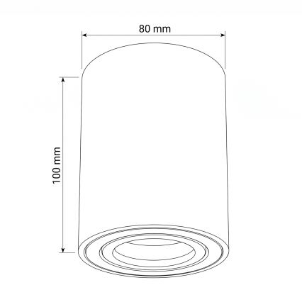 BRILAGI - Kohdevalaisin MIA 1xGU10/30W/230V 100x80 mm tummanvihreä
