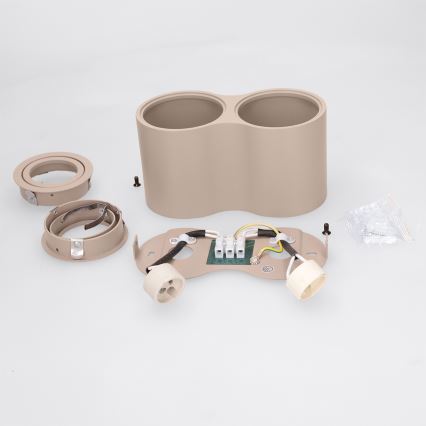 BRILAGI - Kohdevalaisin MIA DOUBLE 2xGU10/30W/230V beige