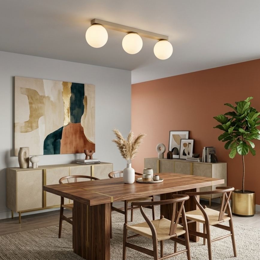 Brilagi - Kohdevalaisin MILO 3xE27/60W/230V beige/kultainen