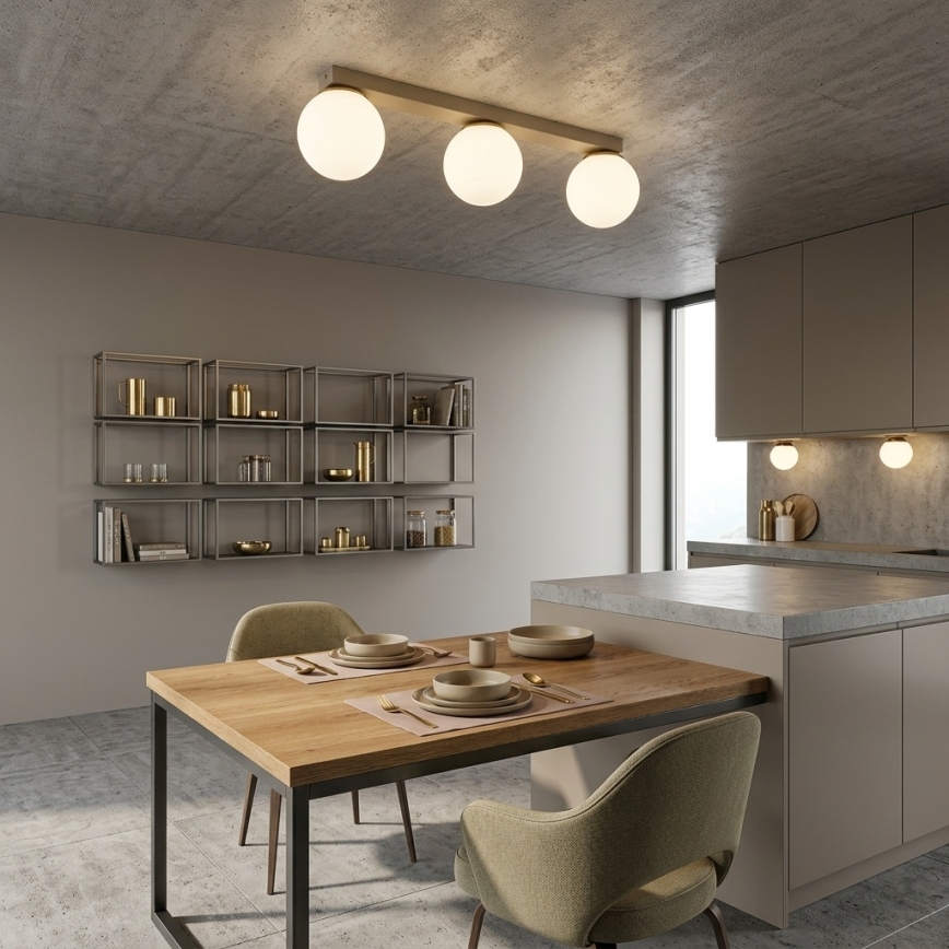 Brilagi - Kohdevalaisin MILO 3xE27/60W/230V beige/kultainen