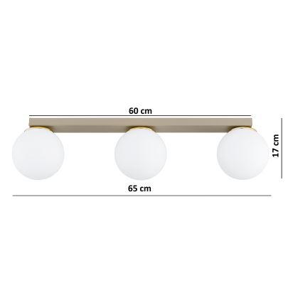 Brilagi - Kohdevalaisin MILO 3xE27/60W/230V beige/kultainen