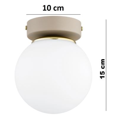 Brilagi - Kohdevalaisin MILO ECRU 1xE27/60W/230V beige/kulta