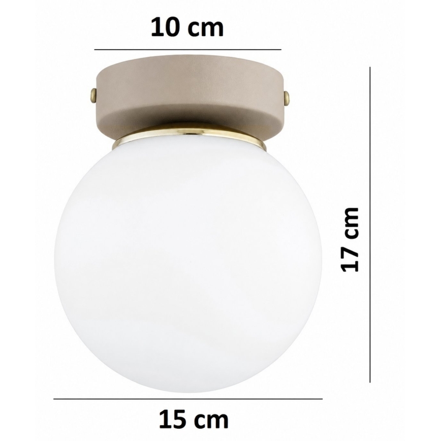 BRILAGI - Kohdevalaisin MILO ECRU 1xE27/60W/230V, halkaisija 15 cm, beige/kultainen