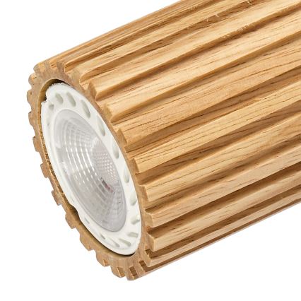 Brilagi - Kohdevalaisin MODERN WOOD 3xGU10/8W/230V puu/valkoinen