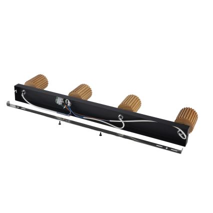 Brilagi - Kohdevalaisin MODERN WOOD 4xGU10/8W/230V puu/musta