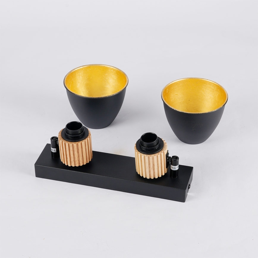 Brilagi - Kohdevalaisin ODENSE 2xE14/10W/230V puu/musta