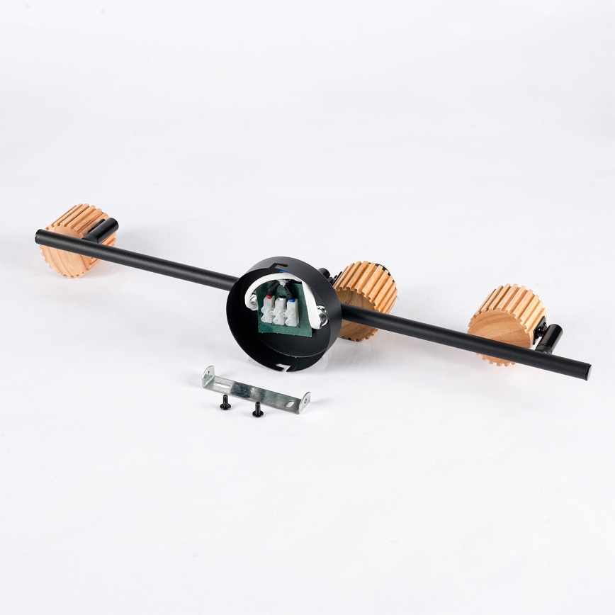 Brilagi - Kohdevalaisin ODENSE 3xE14/10W/230V kumipuu/musta