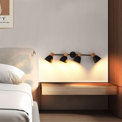 Brilagi - Kohdevalaisin ODENSE 4xE14/10W/230V puu/musta