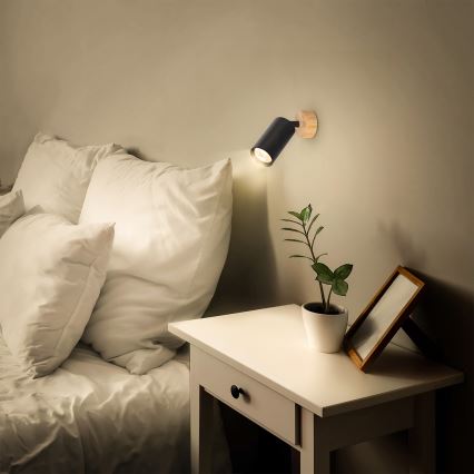 Brilagi - Kohdevalaisin SELE 1xGU10/30W/230V, musta/tammi