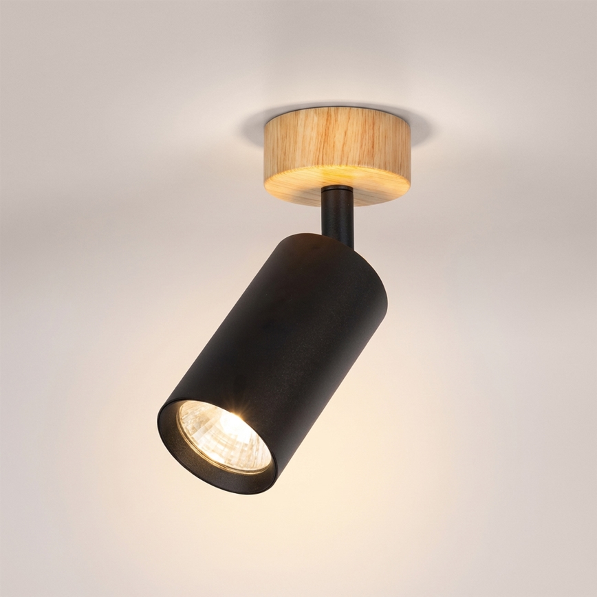 Brilagi - Kohdevalaisin SELE 1xGU10/30W/230V, musta/tammi