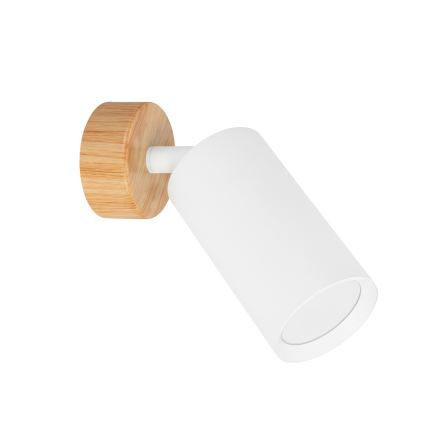 Brilagi - Kohdevalaisin SELE 1xGU10/30W/230V valkoinen/tammi-dekori