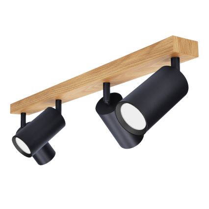 Brilagi - Kohdevalaisin SELE 4xGU10/30W/230V musta/tammi-dekori