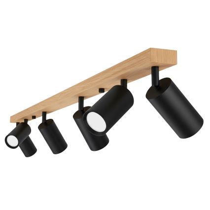 Brilagi - Kohdevalaisin SELE 6xGU10/30W/230V musta/tammi-dekori