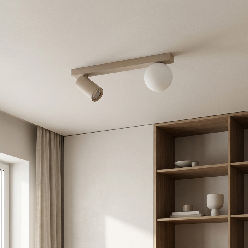 Brilagi - Kohdevalaisin SELE BALL 1xGU10/30W/230V + 1xG9/10W beige