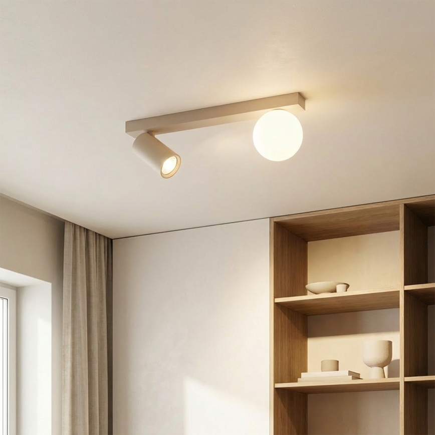 Brilagi - Kohdevalaisin SELE BALL 1xGU10/30W/230V + 1xG9/10W beige