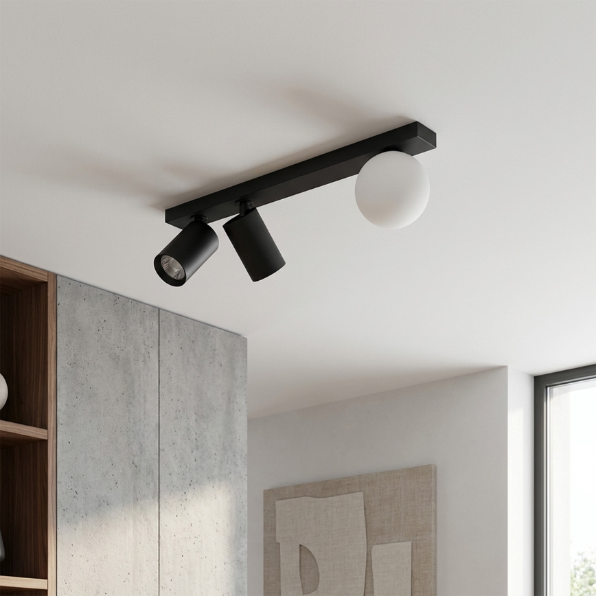 Brilagi - Kohdevalaisin SELE BALL 2xGU10/30W/230V + 1xG9/10W, musta